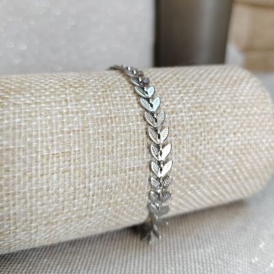 Bracelet en Acier inoxydable en Epis Argenté