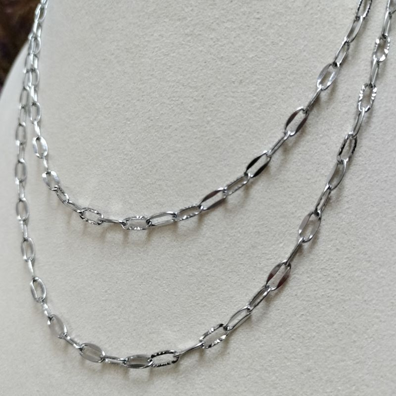 Coliers Acier inoxydable maille "Forçat" ovale. Coliers Acier inoxydable maille "Forçat" ovale.