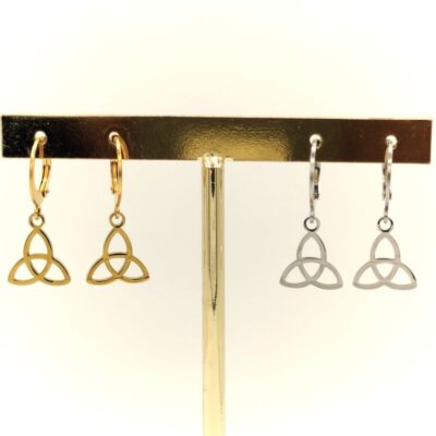 boucles d'oreilles breloques noeud de la trinité