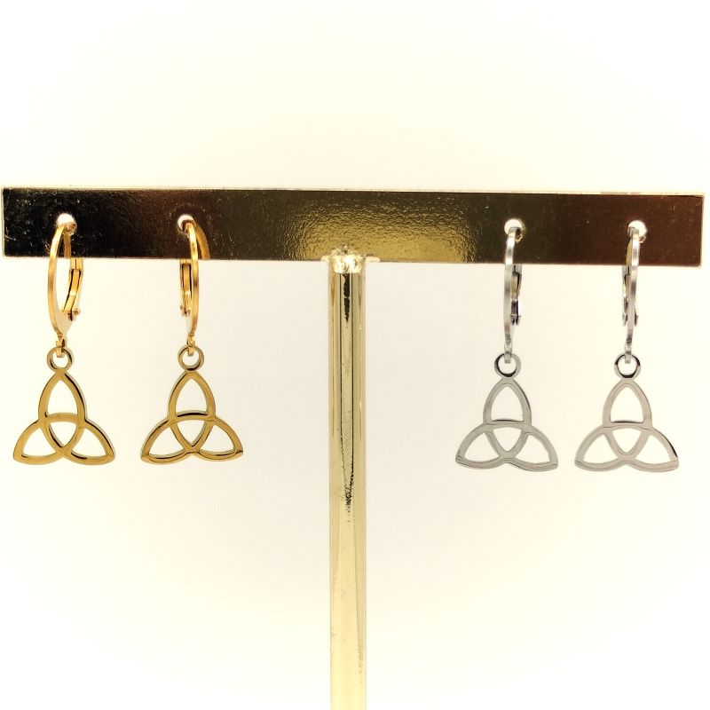 boucles d'oreilles breloques noeud de la trinité