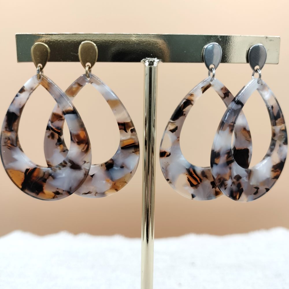 Boucles d'oreilles ecailles de tortue